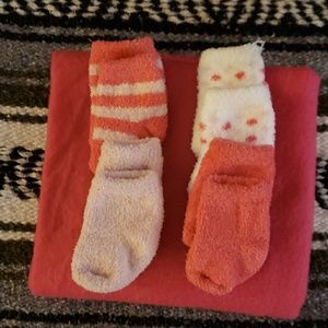 Recieving blanket and 4 pairs of socks